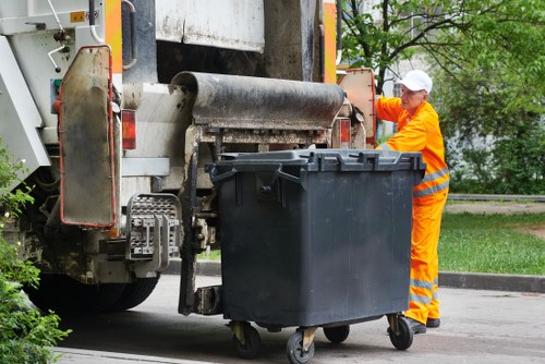 Trucks transporting builders waste in Ruislip