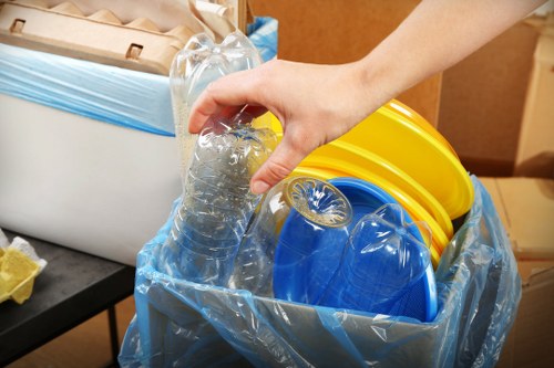 Recycling during garage clearance